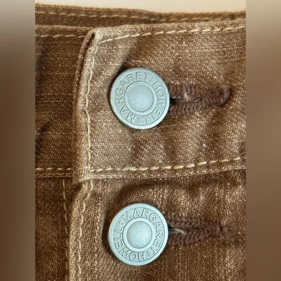 Elegant Brown A-Line Denim Skirt - Picture 11 of 12